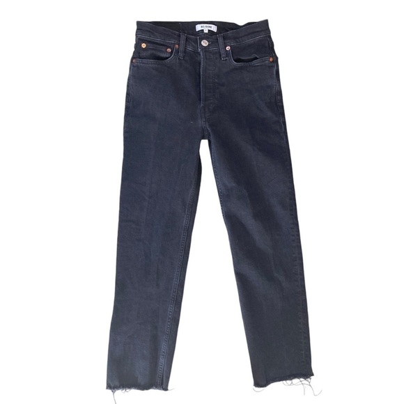 RE/DONE 70s Stove Pipe Jeans in Faded Black - Picture 10 of 15
